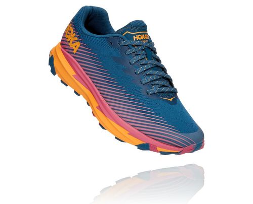 Hoka One One Dame Torrent 2 Trail Løpesko Moroccan Blå/Saffron Norge-64SKX